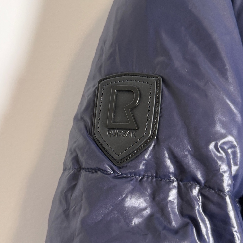 NWOT Rudsak Reversible Navy Blue Short Puffer Jacket - Picture 4 of 12